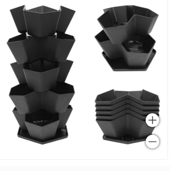 5-Tier Stackable Planter by Multy Stackable Gaden Tower for Flowers, Vegetables - Picture 4 of 7